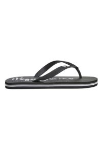 Japonki Pepe Jeans Bay Beach Basic M PMS70128 czarne. Okazja: na plażę. Nosek buta: otwarty. Kolor: czarny. Materiał: guma, materiał