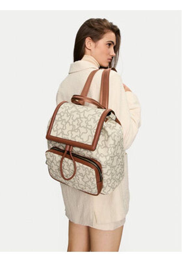 Tous - TOUS Plecak Kaos Icon 395910183 Beżowy. Kolor: beżowy. Materiał: skóra