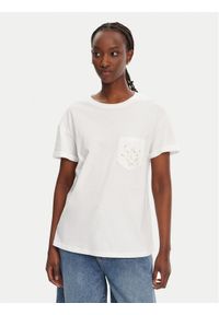 Liu Jo T-Shirt WA5140 JS904 Biały Regular Fit. Kolor: biały. Materiał: bawełna