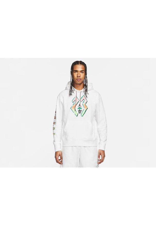 Nike - Bluza męska nike air jordan sport dna hbr hoodie white. Kolor: biały. Sport: bieganie
