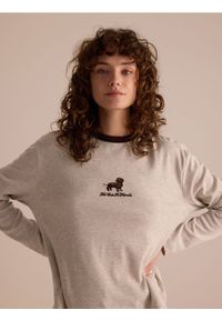 Reserved - Longsleeve w paski - wielobarwny. Materiał: bawełna, dzianina. Długość rękawa: długi rękaw. Wzór: paski #1