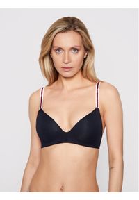 TOMMY HILFIGER - Tommy Hilfiger Biustonosz bezfiszbinowy Lighty Lined UW0UW02413 Granatowy. Kolor: niebieski. Materiał: bawełna