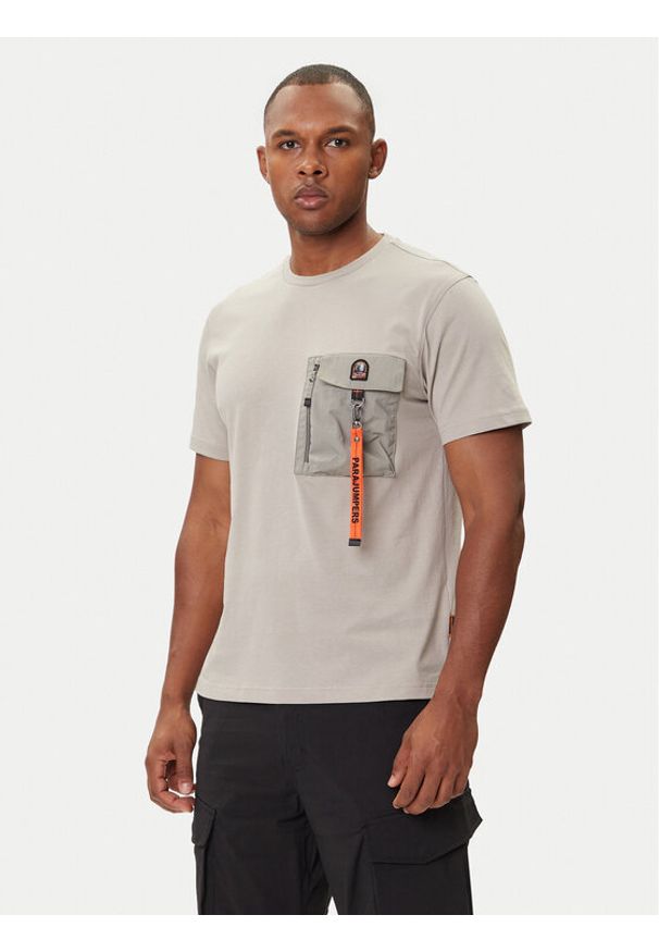 Parajumpers T-Shirt Mojave 25WMPMTSRE07 Beżowy Regular Fit. Kolor: beżowy. Materiał: bawełna