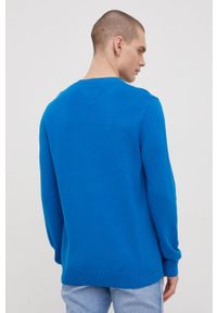 Tommy Jeans sweter bawełniany DM0DM13273.PPYY męski lekki. Kolor: niebieski. Materiał: bawełna. Długość rękawa: długi rękaw. Długość: długie #2