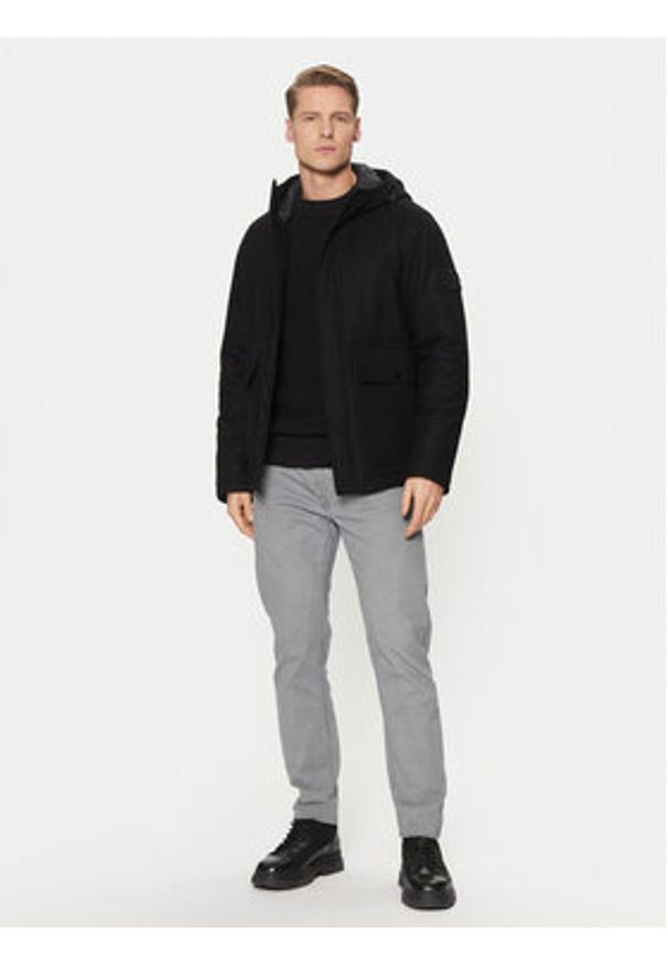 Stone Island Kurtka przejściowa 8115454F4 Czarny Regular Fit. Kolor: czarny. Materiał: wełna