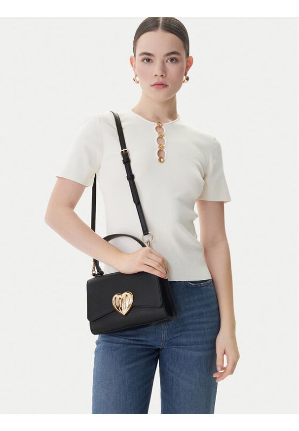 Love Moschino - LOVE MOSCHINO Torebka JC4146PP1OL1600A Czarny. Kolor: czarny. Materiał: skórzane