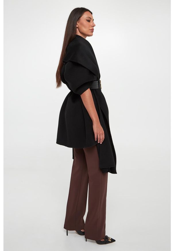 Elisabetta Franchi - Płaszcz ponczo damski wełniany ELISABETTA FRANCHI. Materiał: wełna