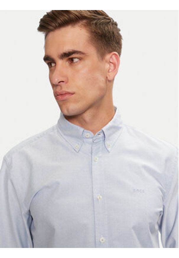 BOSS - Boss Koszula H-Roan 50520265 Błękitny Slim Fit. Kolor: niebieski. Materiał: bawełna