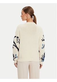 Weekend Max Mara Sweter Dolmen 2425366191 Écru Relaxed Fit. Materiał: syntetyk