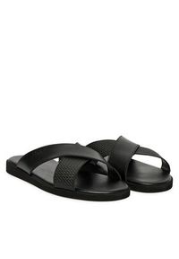BOSS Klapki Darrel 50563155 Czarny. Kolor: czarny. Materiał: skóra #3