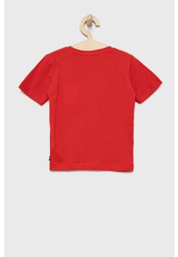 Tom Tailor t-shirt bawełniany dziecięcy kolor czerwony z nadrukiem. Okazja: na co dzień. Kolor: czerwony. Materiał: bawełna. Wzór: nadruk. Styl: casual #2