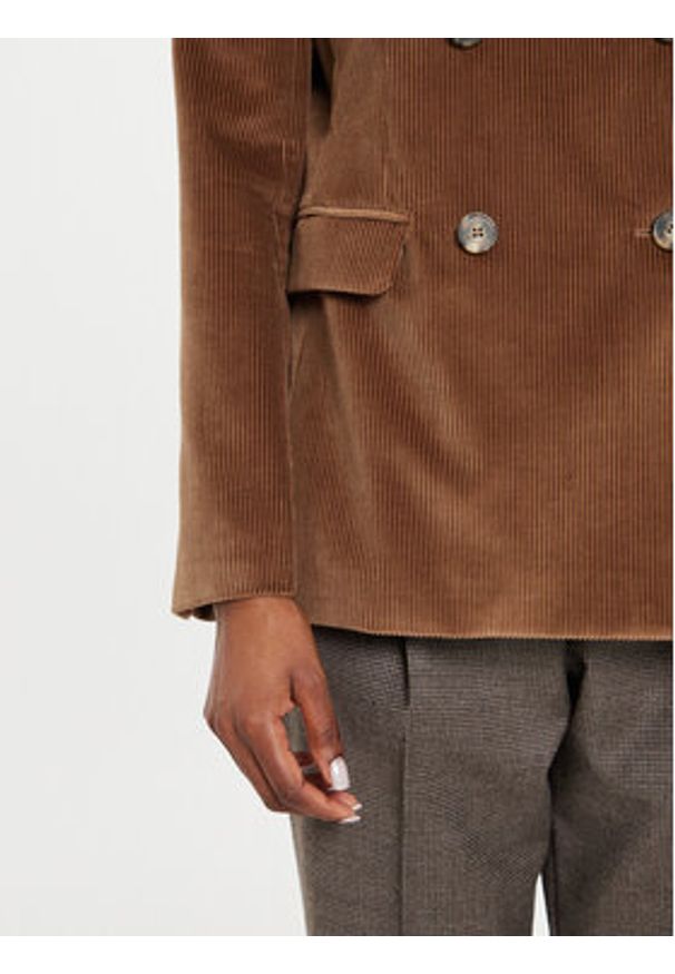 Weekend Max Mara Marynarka Katanga 2425046062650 Brązowy Regular Fit. Kolor: brązowy. Materiał: bawełna