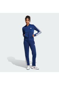Adidas - Dres Essentials 3-Stripes. Kolor: niebieski. Materiał: dresówka. Sport: fitness
