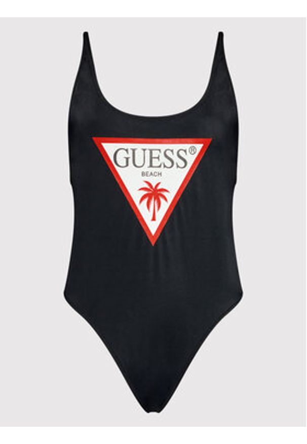 Guess Strój kąpielowy E02J33 LY00K Czarny. Kolor: czarny. Materiał: syntetyk