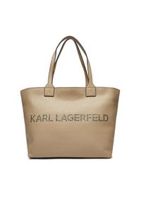 Karl Lagerfeld - KARL LAGERFELD Torebka 245W3087 Beżowy. Kolor: beżowy. Materiał: skórzane