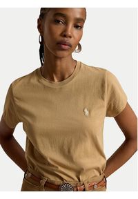Polo Ralph Lauren T-Shirt 211B14605026 Beżowy Regular Fit. Typ kołnierza: polo. Kolor: beżowy. Materiał: bawełna #5