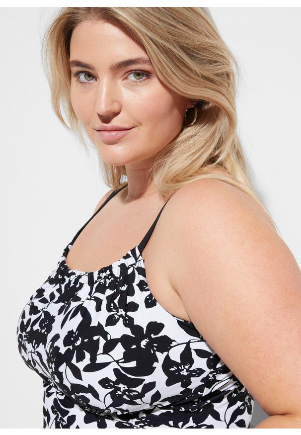 bonprix - Tankini (komplet 2 cz.). Kolor: czarny. Długość rękawa: na ramiączkach