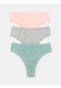 Sinsay - Bawełniane majtki brazyliany 3 pack - wielobarwny. Materiał: bawełna