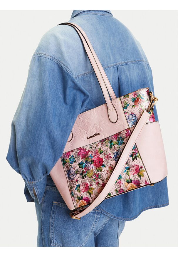 Laura Vita Torebka Amep 03 Różowy. Kolor: różowy. Materiał: skórzane