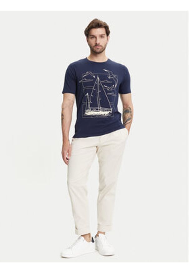 YSABEL MORA T-Shirt 90509 Granatowy Regular Fit. Kolor: niebieski. Materiał: bawełna
