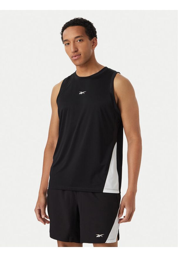 Reebok Tank top Mikolaj RK25878CCM Czarny Regular Fit. Kolor: czarny. Materiał: syntetyk