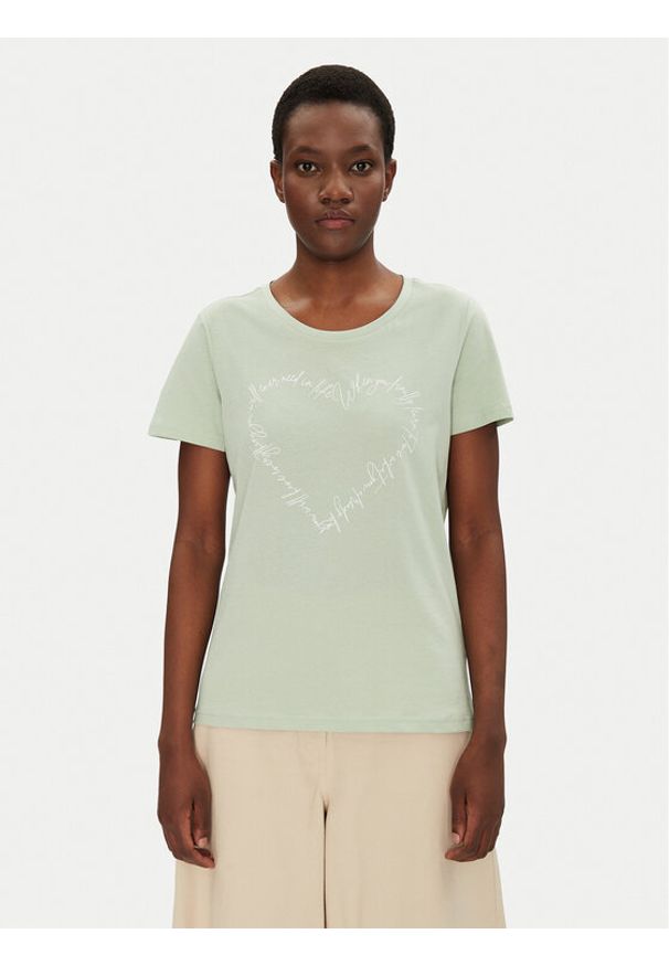 Fransa T-Shirt 20615482 Zielony Regular Fit. Kolor: zielony. Materiał: bawełna