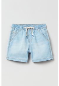 OVS szorty jeansowe dziecięce kolor szary regulowana talia. Okazja: na co dzień. Kolor: szary. Materiał: jeans. Styl: casual