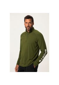 JAY-PI - Męska Koszulka funkcyjna z długim rękawem FLEXNAMIC® fitness QuickDry. Typ kołnierza: kołnierzyk stójkowy. Kolekcja: plus size. Kolor: zielony, niebieski, wielokolorowy. Materiał: elastan, poliester, materiał. Długość rękawa: długi rękaw. Długość: długie. Sport: fitness