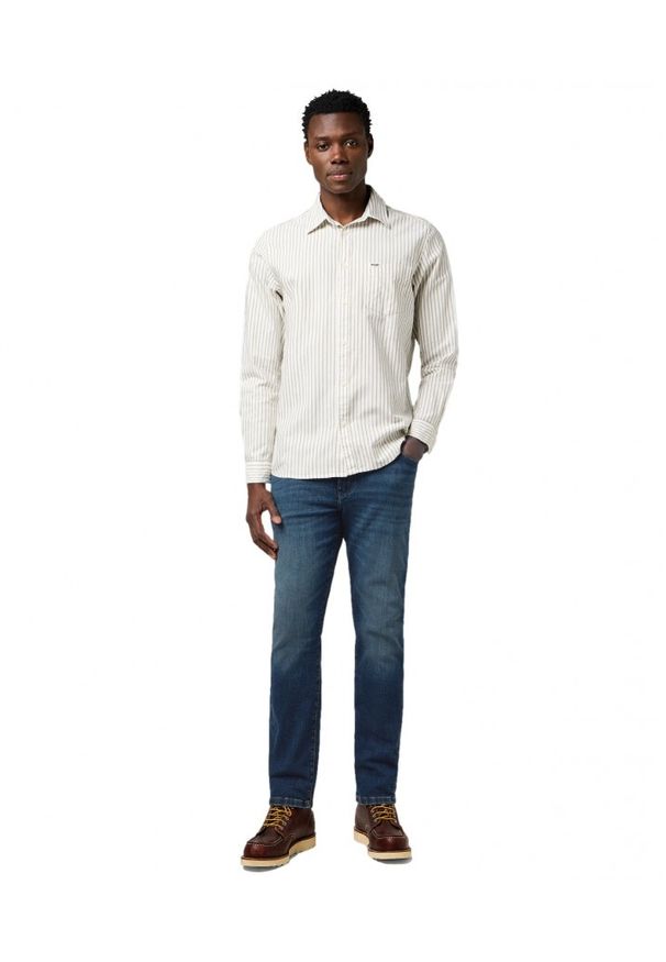 Wrangler - MESKIE SPODNIE WRANGLER LARSTON MARINE TINT 112371025. Styl: marine