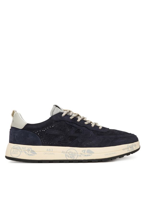 Premiata Sneakersy Nous Var 8289 Granatowy. Kolor: niebieski. Materiał: skóra, zamsz