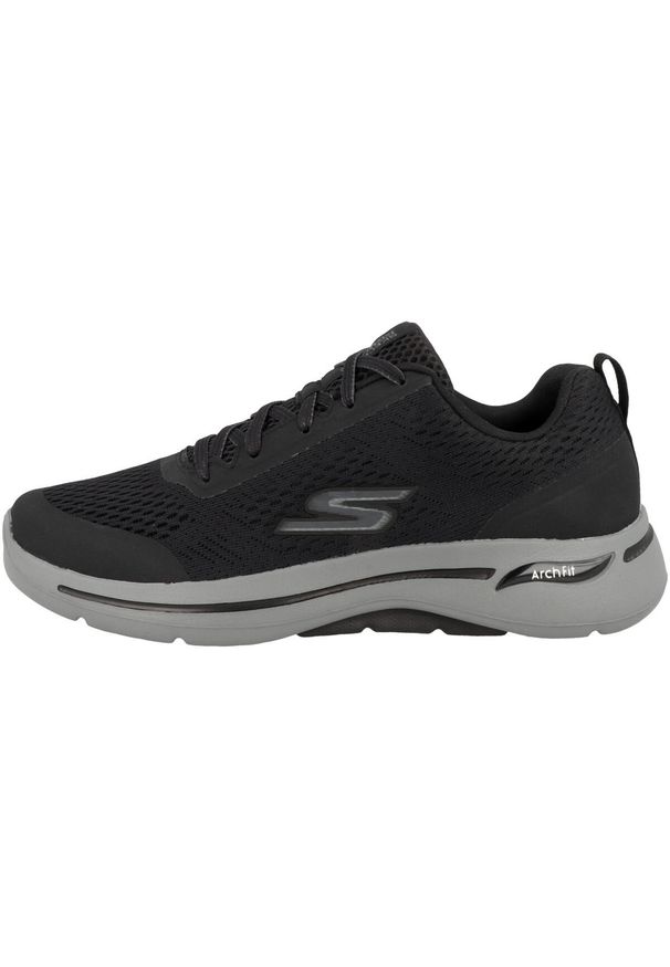 skechers - Buty sportowe Sneakersy męskie, Skechers Go Walk Arch Fit. Kolor: czarny. Sport: turystyka piesza