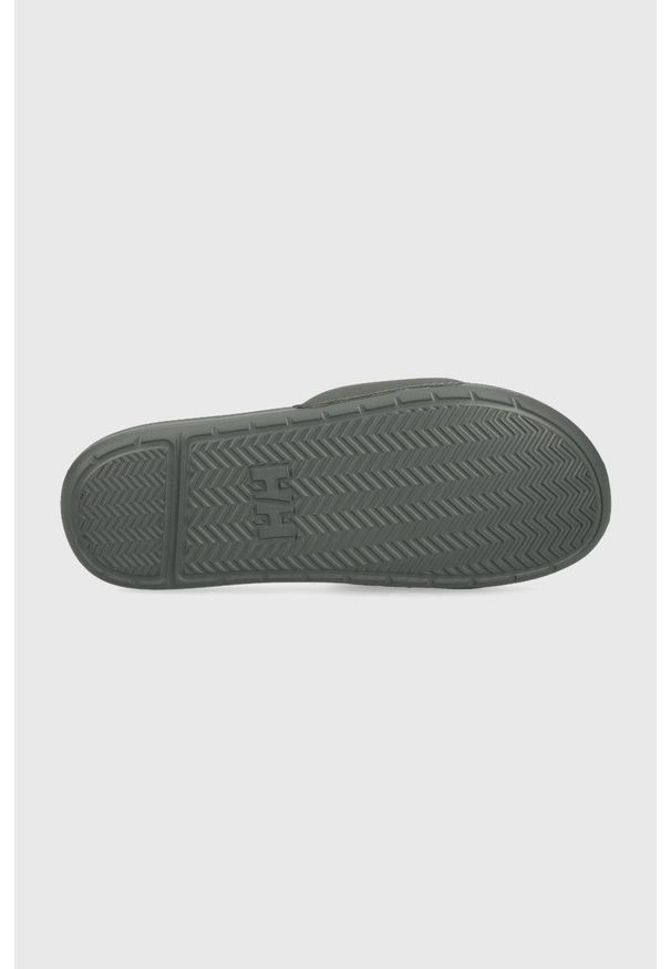 Helly Hansen klapki męskie kolor szary. Kolor: szary. Materiał: materiał. Obcas: na obcasie. Wysokość obcasa: niski
