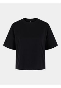 Pieces T-Shirt Chilli Summer 17118870 Czarny Loose Fit. Kolor: czarny. Materiał: bawełna, syntetyk