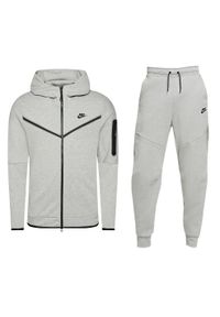 Dres męski, sportowy Nike NSW TECH FLEECE. Kolor: wielokolorowy, czarny, szary. Materiał: dresówka