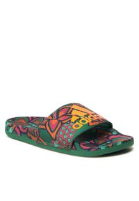 Adidas - Klapki adidas. Kolor: zielony #1