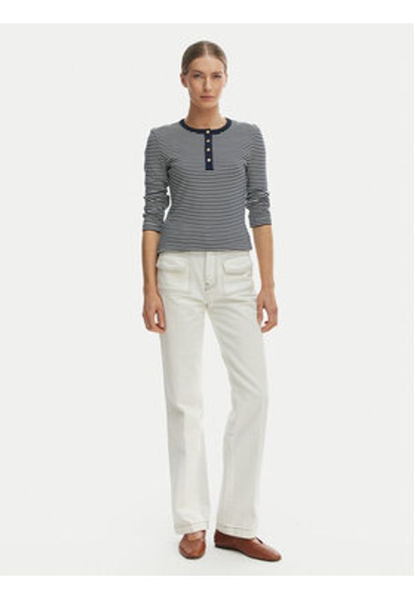 TOMMY HILFIGER - Tommy Hilfiger Bluzka WW0WW49629 Niebieski Slim Fit. Kolor: niebieski. Materiał: bawełna