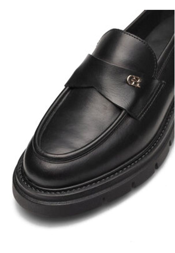 Gino Rossi Loafersy GRACE-I23-26372PE Czarny. Kolor: czarny. Materiał: skóra