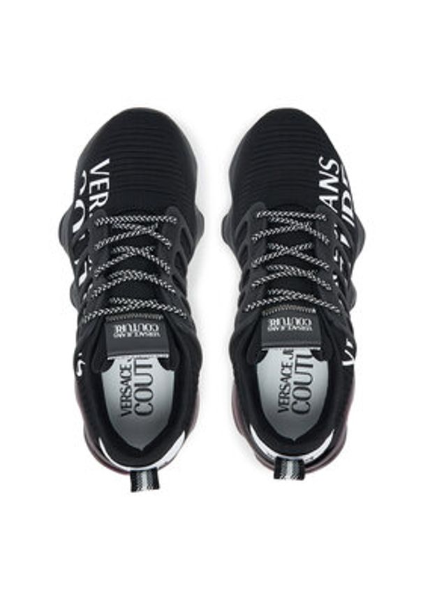 Versace Jeans Couture Sneakersy 79YA3SU1 ZSC93 899 Czarny. Kolor: czarny. Materiał: materiał