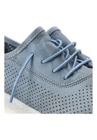 Półbuty damskie Ravini, ze skóry naturalnej licowej ażurowa cholewka sznurowanie lekka podeszwa casual, niebieskie, 2020-1. Okazja: na co dzień. Zapięcie: sznurówki. Kolor: niebieski. Materiał: skóra. Szerokość cholewki: normalna. Wzór: ażurowy. Styl: casual #7