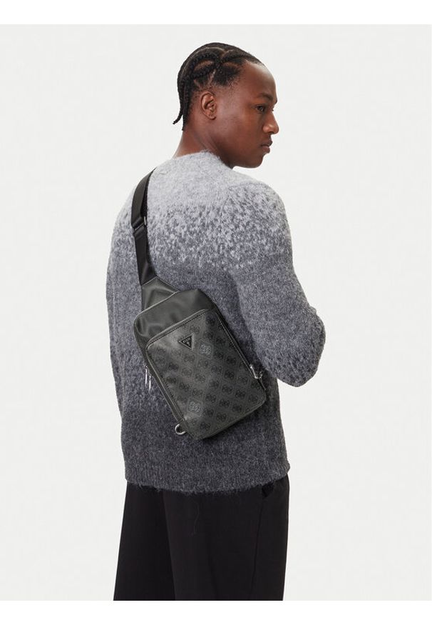 Guess Saszetka HMMICT P5426 Szary. Kolor: szary. Materiał: skóra