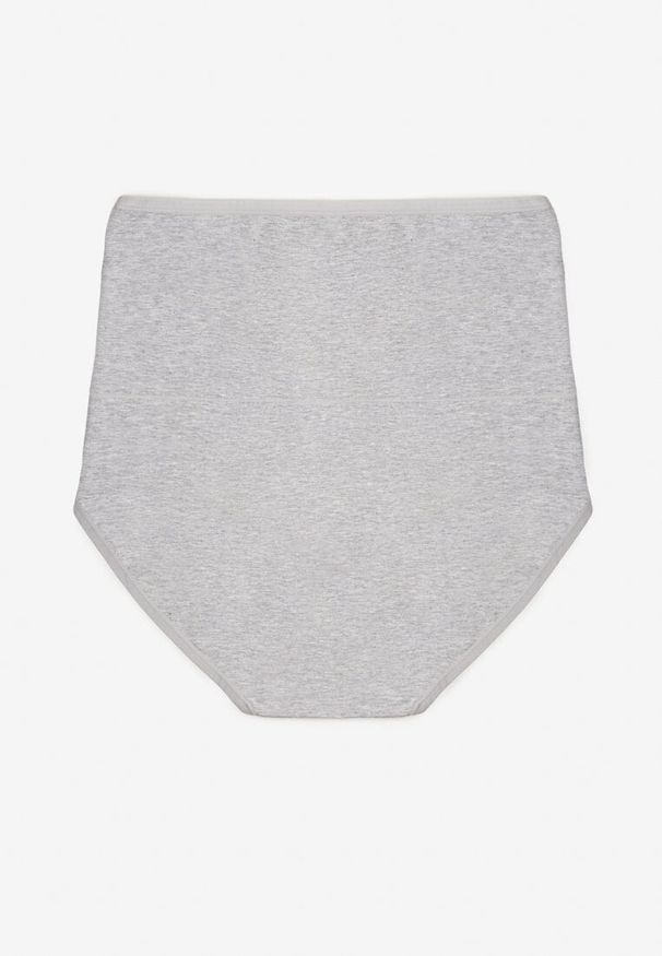 Born2be - Szare Bawełniane Majtki Modelujące z Wysokim Stanem Nilawena. Stan: podwyższony. Kolor: szary. Materiał: bawełna
