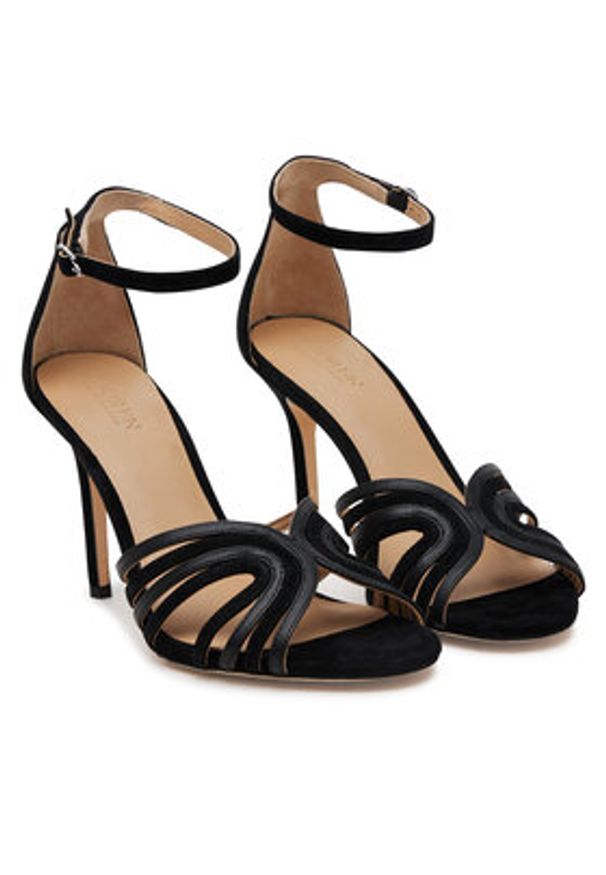 Lauren Ralph Lauren - LAUREN RALPH LAUREN Sandały Allie 802966856003 Czarny. Kolor: czarny. Materiał: skóra