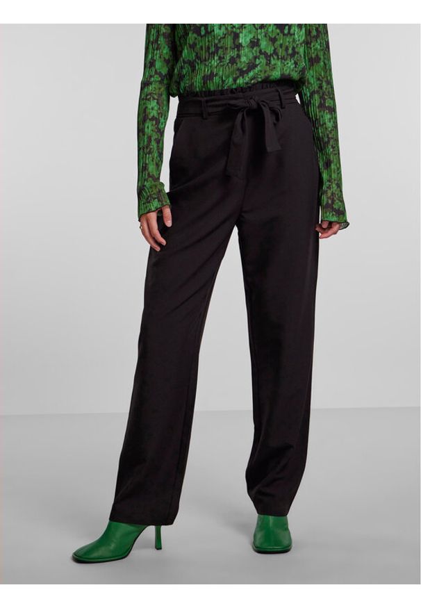Pieces Spodnie materiałowe Boss 17133543 Czarny Straight Fit. Kolor: czarny. Materiał: materiał, syntetyk