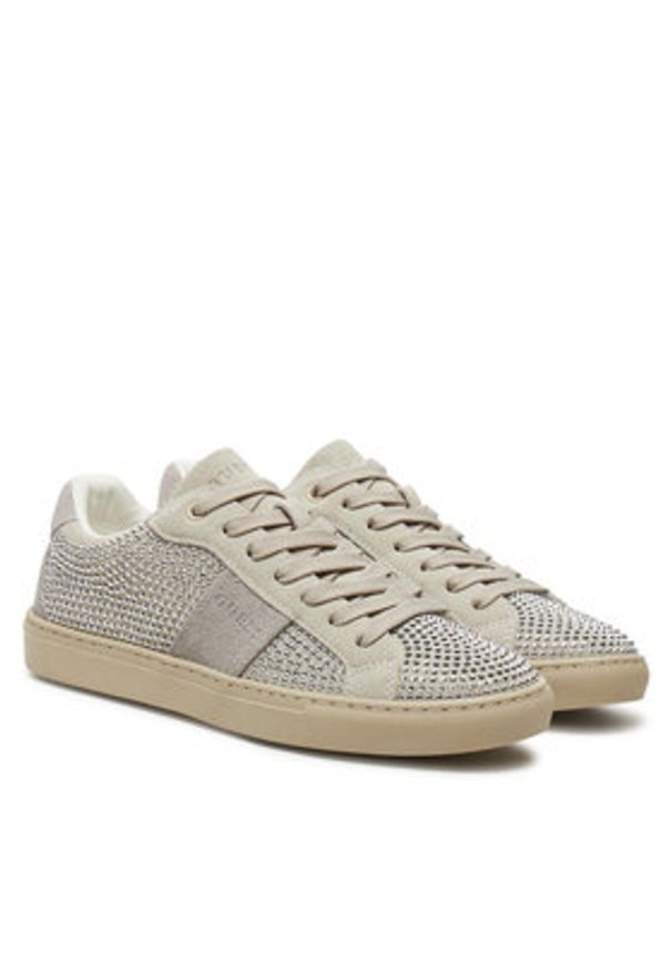 Guess Sneakersy FLPTOD SUE12 Beżowy. Kolor: beżowy. Materiał: skóra, zamsz