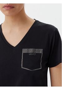 Liu Jo Sport T-Shirt TA5172 JS923 Czarny Regular Fit. Kolor: czarny. Materiał: bawełna. Styl: sportowy #4