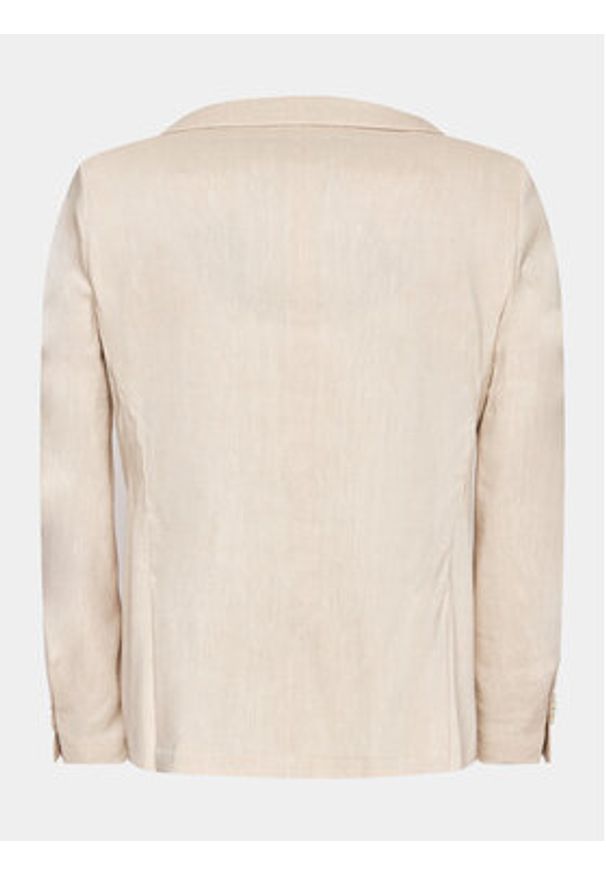 CINQUE - Cinque Marynarka Cidati 2141 Beżowy Regular Fit. Kolor: beżowy. Materiał: len