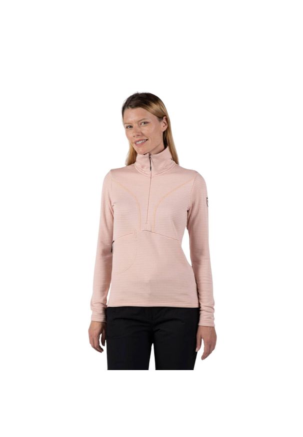 Bluza Rossignol W Blackside Fleece HZ różowa. Kolor: różowy