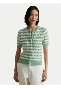 Polo Ralph Lauren Kardigan 211965757001 Zielony Slim Fit. Typ kołnierza: polo. Kolor: zielony. Materiał: bawełna #1