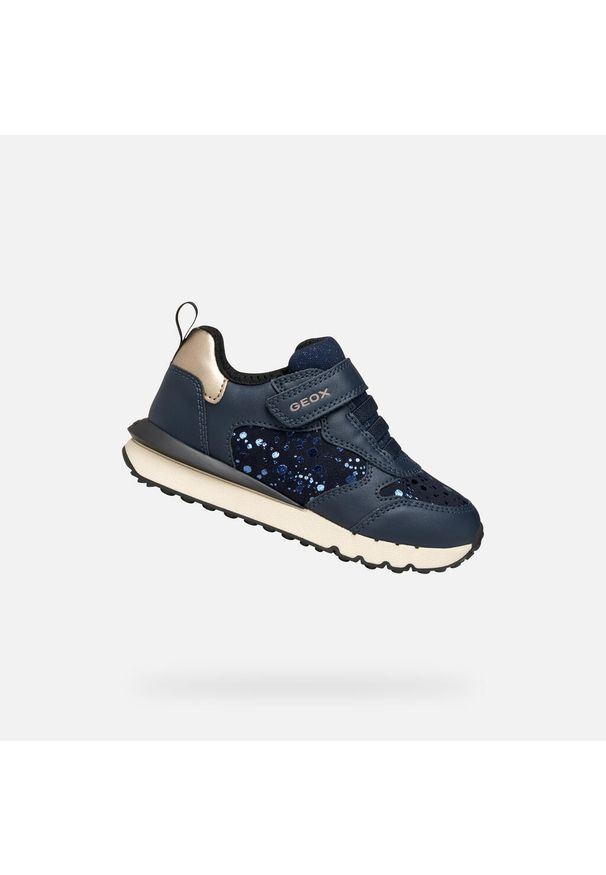 Geox - Buty GEOX J FASTICS Niebieski. Kolor: niebieski, szary, wielokolorowy. Materiał: syntetyk, tkanina. Sport: turystyka piesza