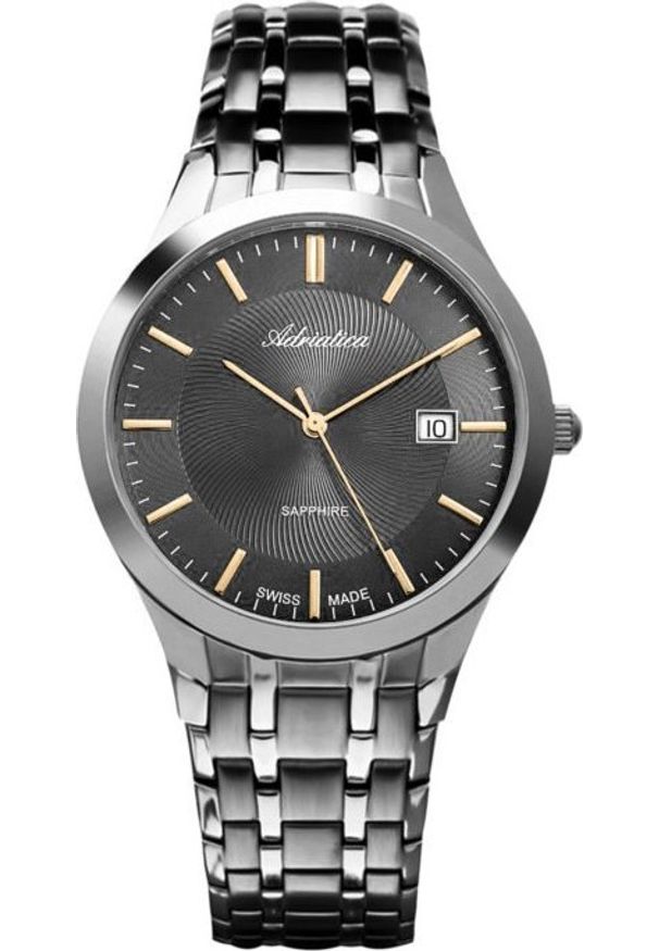 Zegarek męski Adriatica A1236.S1G6Q szary. Kolor: szary